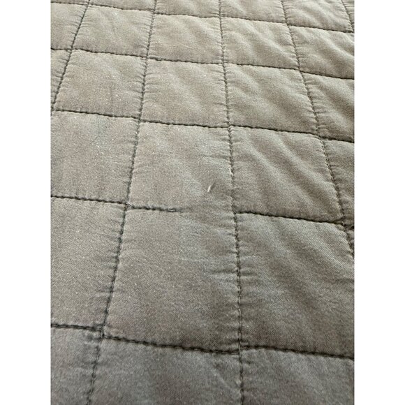 Shabby Chic King Size Quilted Comforter Set 2 Pillow Shams Frayed Edges Cotton - Picture 12 of 16